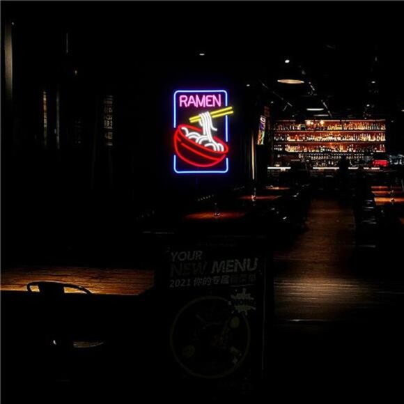 Top Ramen Neon Sign Noodle Led Lights Wall Decor Food Restaurant Foodie Chef NEW - Picture 6 of 7